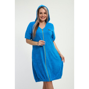 Халат женский "Амина" махра (р-ры: 46-56) бирюза Халат женский "Амина" махра (р-ры: 46-56) бирюза