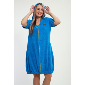 Халат женский "Амина" махра (р-ры: 46-56) бирюза Халат женский "Амина" махра (р-ры: 46-56) бирюза