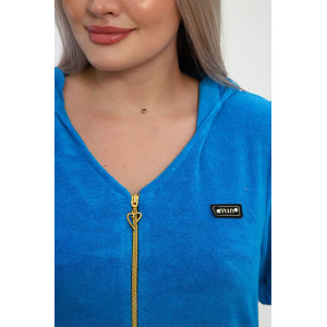 Халат женский "Амина" махра (р-ры: 46-56) бирюза Халат женский "Амина" махра (р-ры: 46-56) бирюза