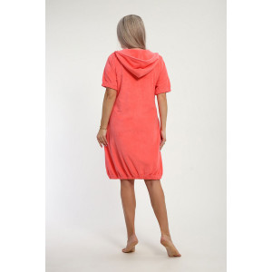 Халат женский "Амина" махра (р-ры: 46-56) коралл Халат женский "Амина" махра (р-ры: 46-56) коралл