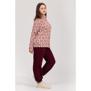 Костюм двойка женский "Эрика" ФК-47 флис (р-ры: 48-58) бордо