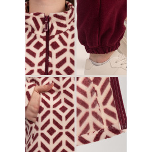 Костюм двойка женский "Эрика" ФК-47 флис (р-ры: 48-58) бордо