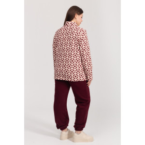 Костюм двойка женский "Эрика" ФК-47 флис (р-ры: 48-58) бордо