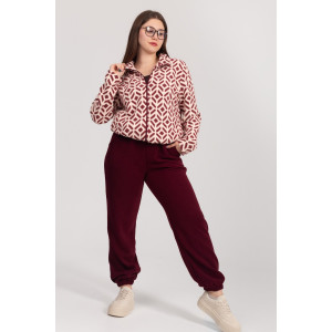Костюм двойка женский "Эрика" ФК-47 флис (р-ры: 48-58) бордо