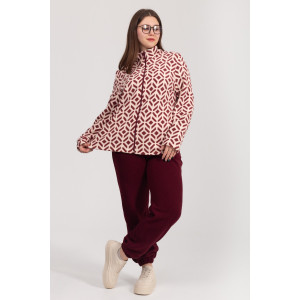 Костюм двойка женский "Эрика" ФК-47 флис (р-ры: 48-58) бордо