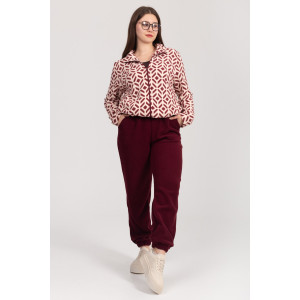 Костюм двойка женский "Эрика" ФК-47 флис (р-ры: 48-58) бордо