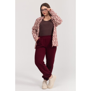 Костюм двойка женский "Эрика" ФК-47 флис (р-ры: 48-58) бордо