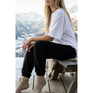 Брюки женские 0673-11 флис (р-ры: 46-58) черный