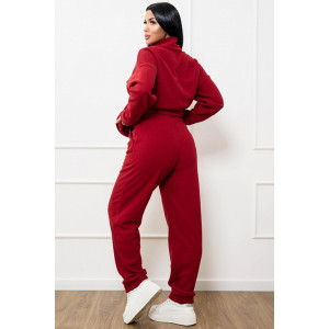 Костюм двойка женский 0672-65 флис (р-ры: 46-58) бордо