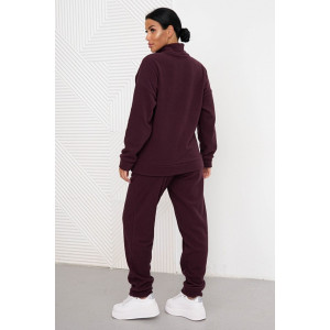 Костюм двойка женский 0672-66 флис (р-ры: 46-58) баклажан