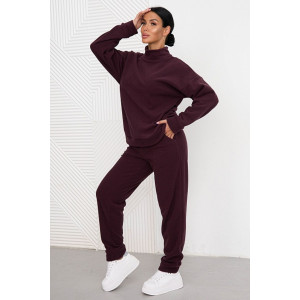 Костюм двойка женский 0672-66 флис (р-ры: 46-58) баклажан