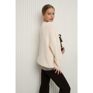 Джемпер женский №84505 акрил (р-ры: 42-46) молочный