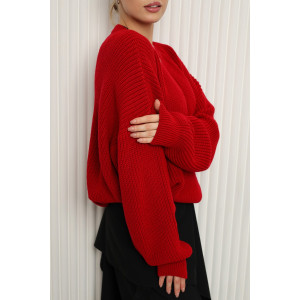 Джемпер женский №84505 акрил (р-ры: 42-46) бордо