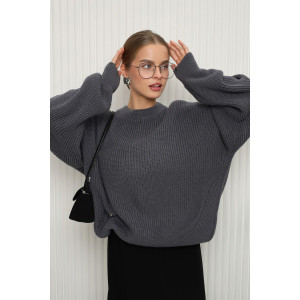 Джемпер женский №84505 акрил (р-ры: 42-46) графит