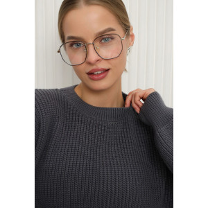 Джемпер женский №84505 акрил (р-ры: 42-46) графит