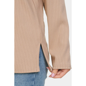 Лонгслив женский "Мия" лапша (р-ры: 50-68) бежевый