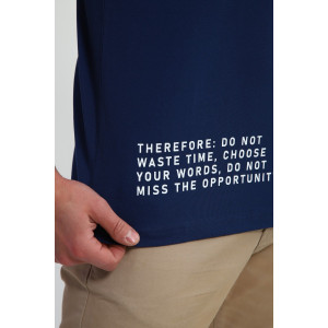 Футболка мужская №052 кулирка с лайкрой (р-ры: 48-60) индиго