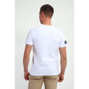 Футболка мужская №052 кулирка с лайкрой (р-ры: 48-60) белый