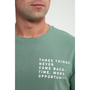 Футболка мужская №052 кулирка с лайкрой (р-ры: 48-60) оливковый