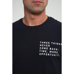 Футболка мужская №052 кулирка с лайкрой (р-ры: 48-60) темно-синий