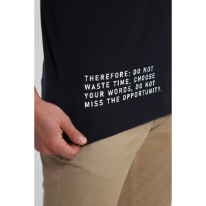 Футболка мужская №052 кулирка с лайкрой (р-ры: 48-60) темно-синий