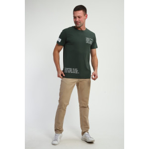 Футболка мужская №052 кулирка с лайкрой (р-ры: 48-60) хаки Футболка мужская №052 кулирка с лайкрой (р-ры: 48-60) хаки