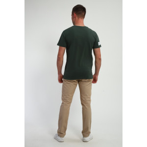 Футболка мужская №052 кулирка с лайкрой (р-ры: 48-60) хаки Футболка мужская №052 кулирка с лайкрой (р-ры: 48-60) хаки