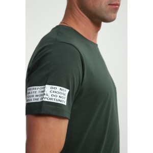 Футболка мужская №052 кулирка с лайкрой (р-ры: 48-60) хаки Футболка мужская №052 кулирка с лайкрой (р-ры: 48-60) хаки