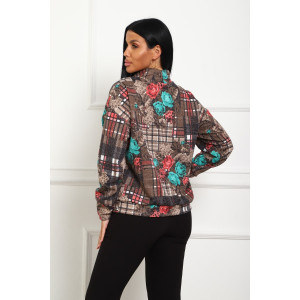 Джемпер женский №20689 снег (р-ры: 46-56) коричневый