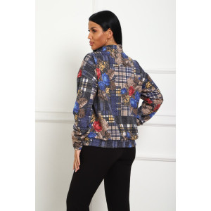 Джемпер женский №20689 снег (р-ры: 46-56) синий