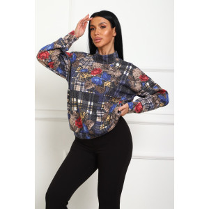 Джемпер женский №20689 снег (р-ры: 46-56) синий