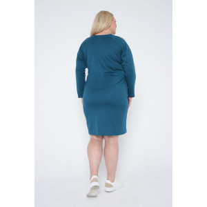 Платье женское "Белла" вискоза (р-ры: 48-58) изумруд