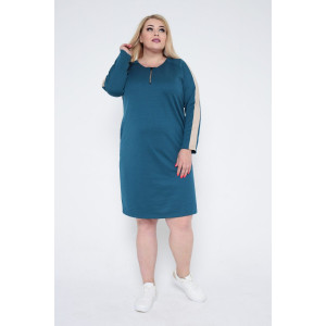 Платье женское "Белла" вискоза (р-ры: 48-58) изумруд