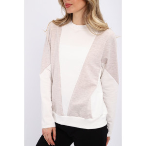 Свитшот женский "Jjovi" футер 2-х нитка (р-ры: 44-56) молочный-бежевый