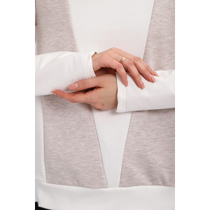 Свитшот женский "Jjovi" футер 2-х нитка (р-ры: 44-56) молочный-бежевый