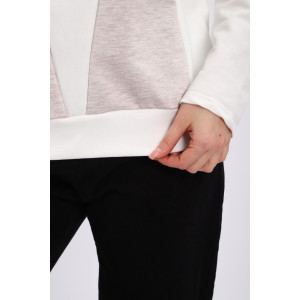 Свитшот женский "Jjovi" футер 2-х нитка (р-ры: 44-56) молочный-бежевый