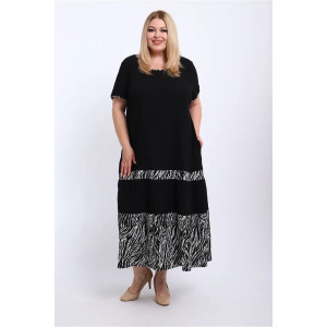 Платье женское ПЛ-005 жатка (р-ры: 50-68) зебра