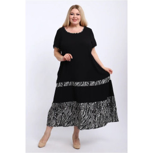 Платье женское ПЛ-005 жатка (р-ры: 50-68) зебра
