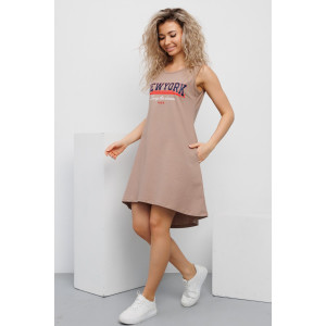 Сарафан женский №057574 кулирка (р-ры: 46-60) кофе