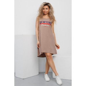 Сарафан женский №057574 кулирка (р-ры: 46-60) кофе
