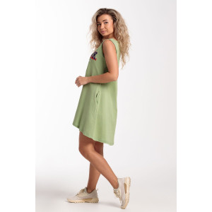 Сарафан женский №057574 кулирка (р-ры: 46-60) фисташка