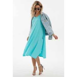 Сарафан женский С1 №057113 кулирка (р-ры: 46-64) бирюза