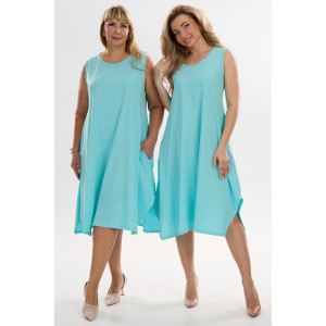 Сарафан женский С1 №057113 кулирка (р-ры: 46-64) бирюза