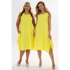 Сарафан женский С1 №057113 кулирка (р-ры: 46-64) желтый