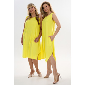 Сарафан женский С1 №057113 кулирка (р-ры: 46-64) желтый