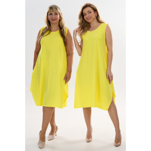 Сарафан женский С1 №057113 кулирка (р-ры: 46-64) желтый