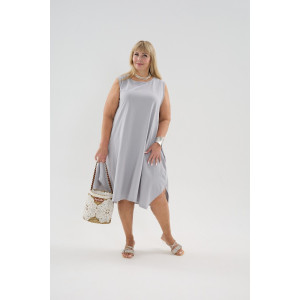 Сарафан женский С1 №057113 кулирка (р-ры: 46-64) серый