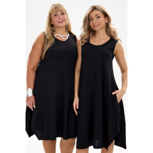 Сарафан женский С1 №057113 кулирка (р-ры: 46-64) черный