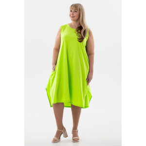 Сарафан женский С1 №057113 кулирка (р-ры: 46-64) салат