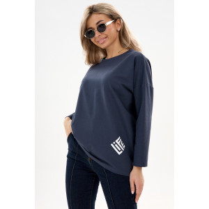 Лонгслив женский "Life" футер 2-х нитка (р-ры: 46-64) графит